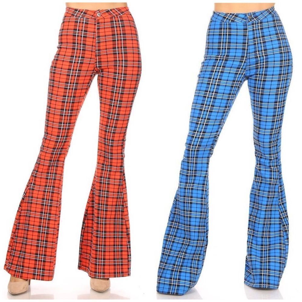 2 High Rise Plaid Pants - Picture 2 of 6